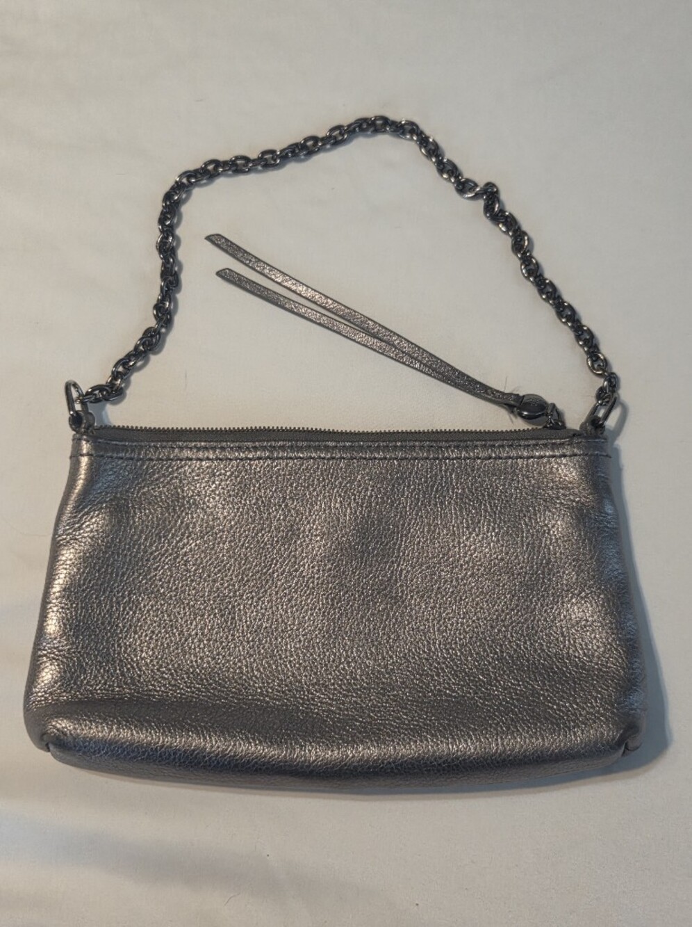 HOBO International Sable Metallic Shimmer Leather Ring Wristlet Clutch Bag